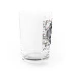 黒トイプーのハナの黒トイプーハナのグッズ Water Glass :left