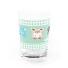 うちゃびっとやさん。の【usabit】けもびっとgreen2 Water Glass :left