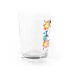 動物のいるデザインのイルカ-001-orange Water Glass :left