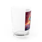 ilovefrogの宇宙の中に浮かぶベルツノガエル Water Glass :left