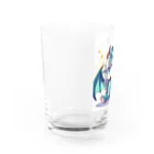 可愛らしいドラゴンのイラストグッズ店の可愛らしいドラゴンマスコット Water Glass :left