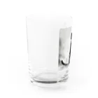 mamachanxxxの謎めいたモノクロねこ Water Glass :left