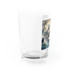 3匹の黒猫 ショップの水の女神と猫 Water Glass :left