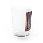 たまねぎの窓の中に立つ少年が、深い夜空を見つめている。 Water Glass :left