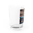 araiguma_shopのカーレースに参加しているアライグマ Water Glass :left