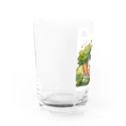 ukyoozakiのにんじんを食べてるウサギ Water Glass :left