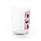 春夏秋冬。の黒猫と桜 Water Glass :left