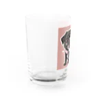 pug 89の黒パグ Water Glass :left