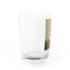 ポメラニアンのアリスくんの雪だるまの東海さん Water Glass :left