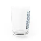 pug 89の犬　パグ　ロゴ　 Water Glass :left