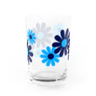 kazeou（風王）のレトロ風花(8枚)青・水色 Water Glass :left