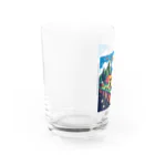 Forêt de Renardsのcamping(ドット) Water Glass :left