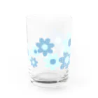 kazeou（風王）のレトロ風花(ドット)B透過 Water Glass :left