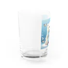 りんりんの可愛いシロクマちゃんショップ　かわいいよ！の白くま Water Glass :left