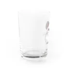 もふっとチンチラ🐭のチンチラ（ホワイト） Water Glass :left