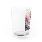 ねこねこねこんのハートさくら Water Glass :left