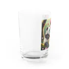 ねこねこねこんのパンダハート Water Glass :left