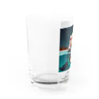 猫と紡ぐ物語のイルカと猫が海を共に泳ぐ異種間の絆が存在 Water Glass :left