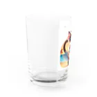 猫と紡ぐ物語のリズム感抜群！長身な白シャムネコがビーチでランバダダンス！  Water Glass :left