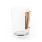 masaのドアの前で待っている猫 Water Glass :left