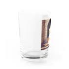 masaのトンネルで遊んでいる猫 Water Glass :left