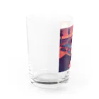 pari2のサンセットカー　ドット Water Glass :left