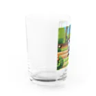 masaのガーデンで日向ぼっこしている猫 Water Glass :left