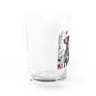 Laule'aのドーベルマンとワイマラナー Water Glass :left