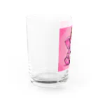 らっきーだよねのピンクガネーシャ　がねちゃん Water Glass :left