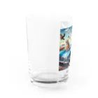 パパネコのドライブにゃんこチャン Water Glass :left