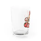 chiBeeeezの可愛らしい苺のデザイン Water Glass :left