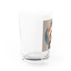 ウエディング♡カップルグッズの頭でっかちなかわいいヨークシャテリア Water Glass :left