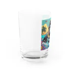 マジカルメッセージのスキューバダイビングをするゴリラ Water Glass :left