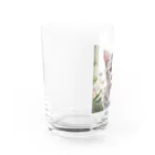 yoiyononakaの虎縞白猫02 Water Glass :left