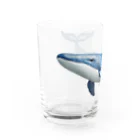 まみおデザインのwhale of a time　素晴らしい時 Water Glass :left