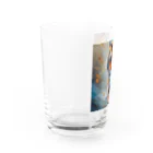 Isaiah_AI_Designの精力的なトラ Water Glass :left