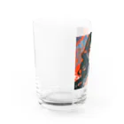 私の考える世界の独特な色彩画　鮮やかな女性 Water Glass :left