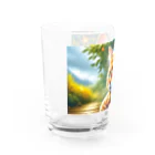 Ama'sのトラ猫Thinking Time Water Glass :left