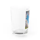 ぱんだまんのダブルハート Water Glass :left