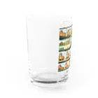 mazislowlifeの草原を走り回っているカピバラ Water Glass :left