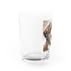 Ama'sの雪の中しかめっ面の犬さん Water Glass :left