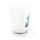 IloveCatのサメのフードを被った子猫 Water Glass :left