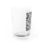 MEGROOVEの数字アート Water Glass :left