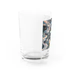 marblesのMarble galaxy cats Water Glass :left