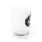 月蝕雑貨のモノクロの月 Water Glass :left