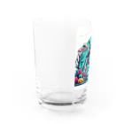 かるるんショップの骸骨紳士シリーズ　雨ニモマケズ、風ニモマケズ Water Glass :left