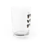 チワワのバレンとヨープーのテアのチワワとヨープー Water Glass :left