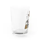 B-catのだじゃれ偉人シリーズ「孟子」 Water Glass :left