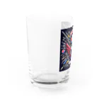 シマのヤマハホンダコラボ風ドクロデザイン Water Glass :left