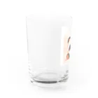 Youthfulの可愛らしい色鉛筆画で描かれたパンダの子 Water Glass :left